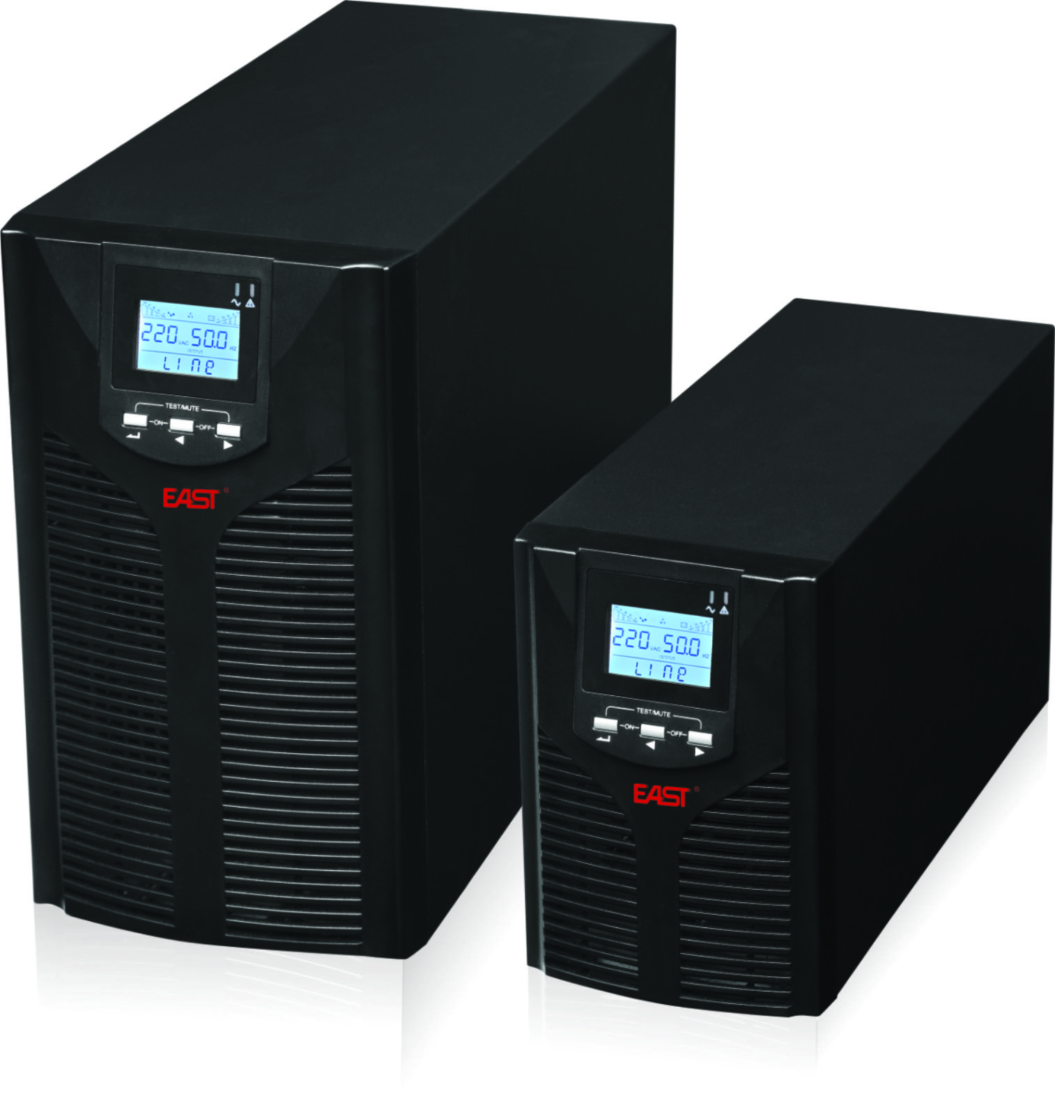 EAST უწყვეტი კვების წყარო (UPS) - 1KVA/0.9KW On-line Tower, აკუმულატორების გარეშე